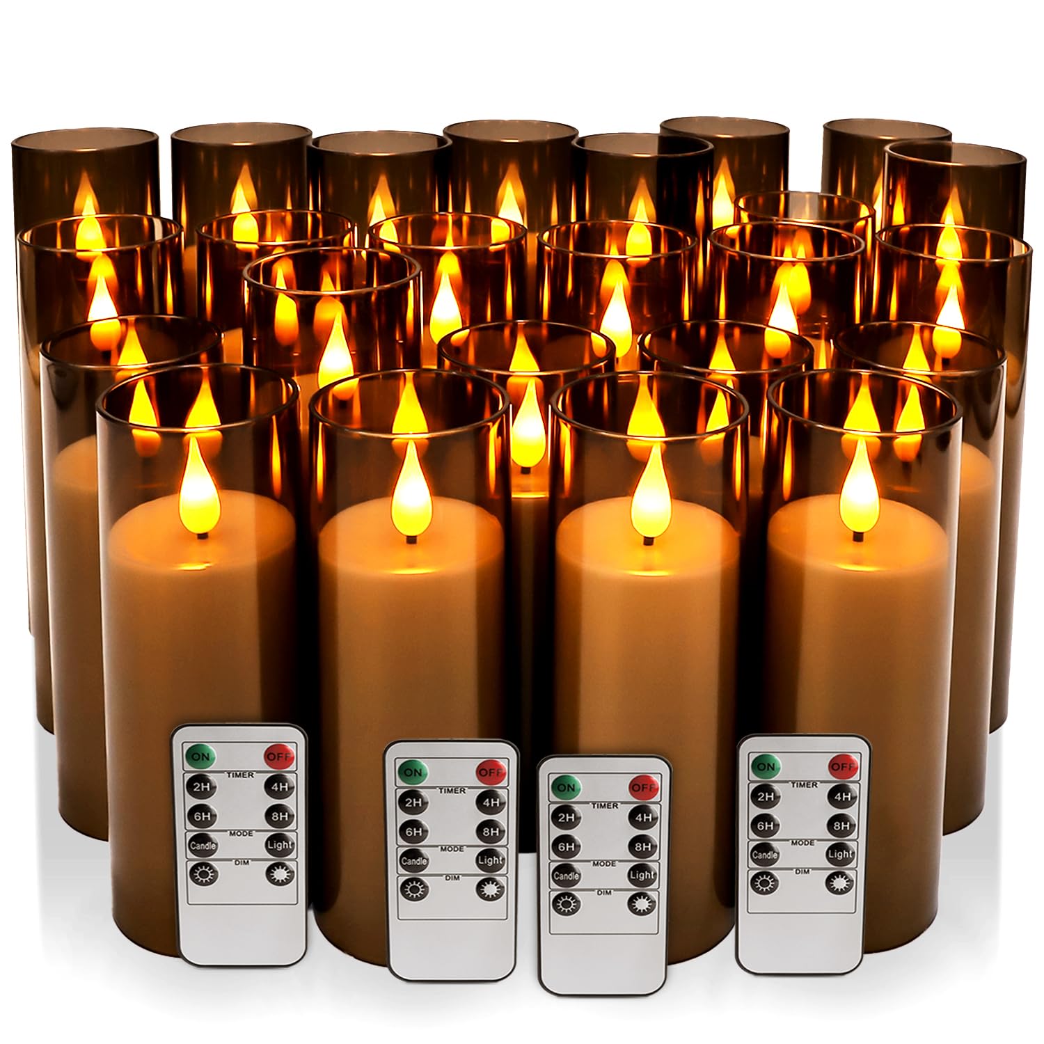 CAKETYCG battery-powered candles are perfect for outdoor or cord-free setups.