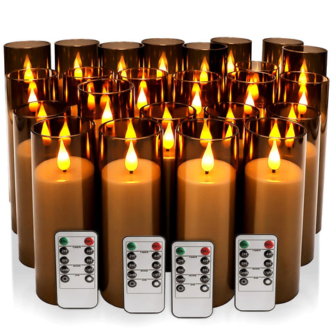 CAKETYCG battery-powered candles are perfect for outdoor or cord-free setups.