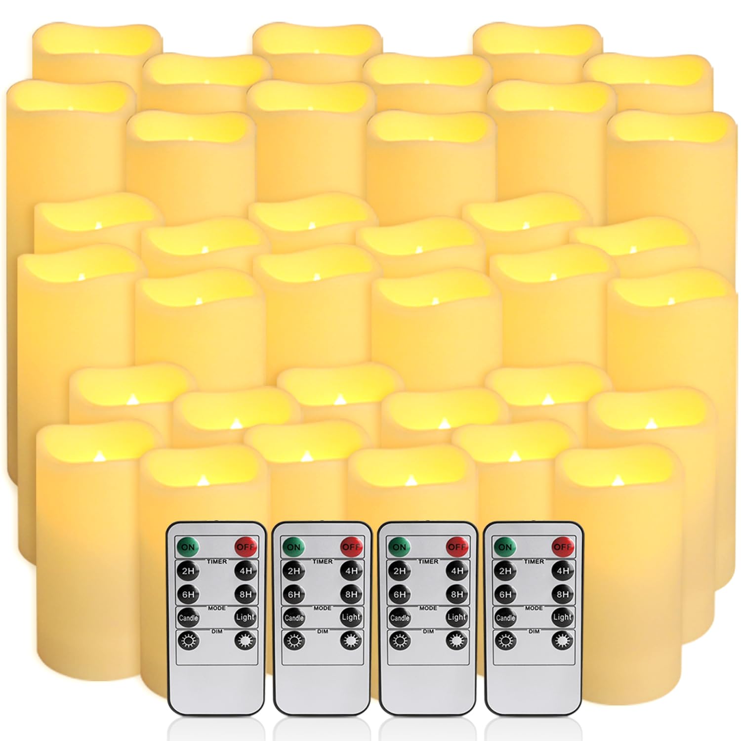 CAKETYCG LED flameless candles with remote-control centerpieces for safe, eye-catching ambience