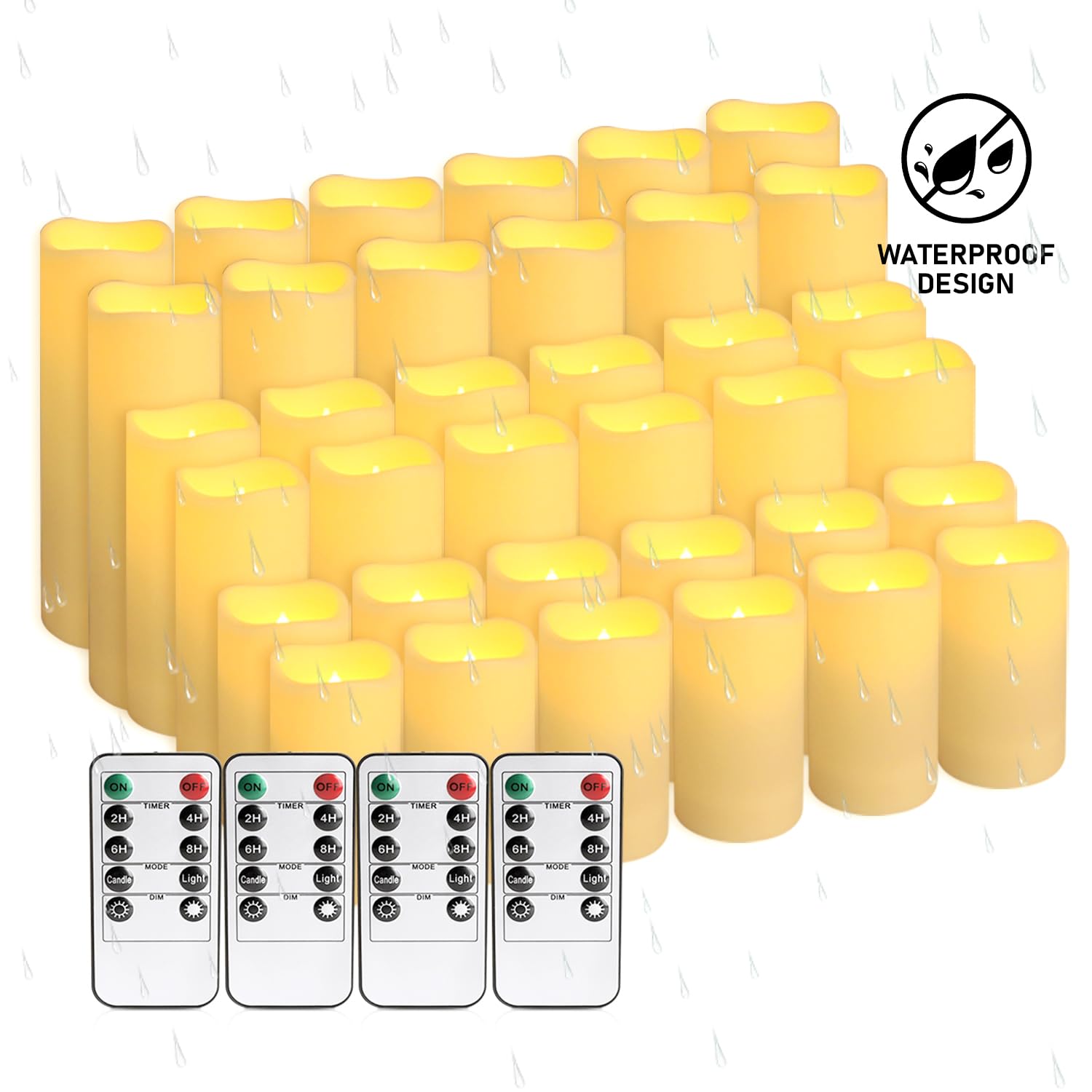 CAKETYCG three-sizes LED candles offering versatile decorating options