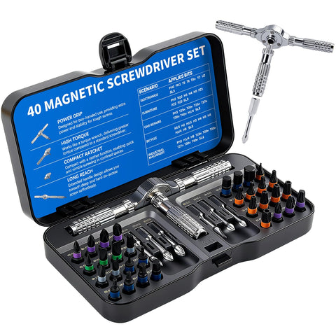 CAKKAGAMA 40-in-1 case view for portable on-the-go repairs.