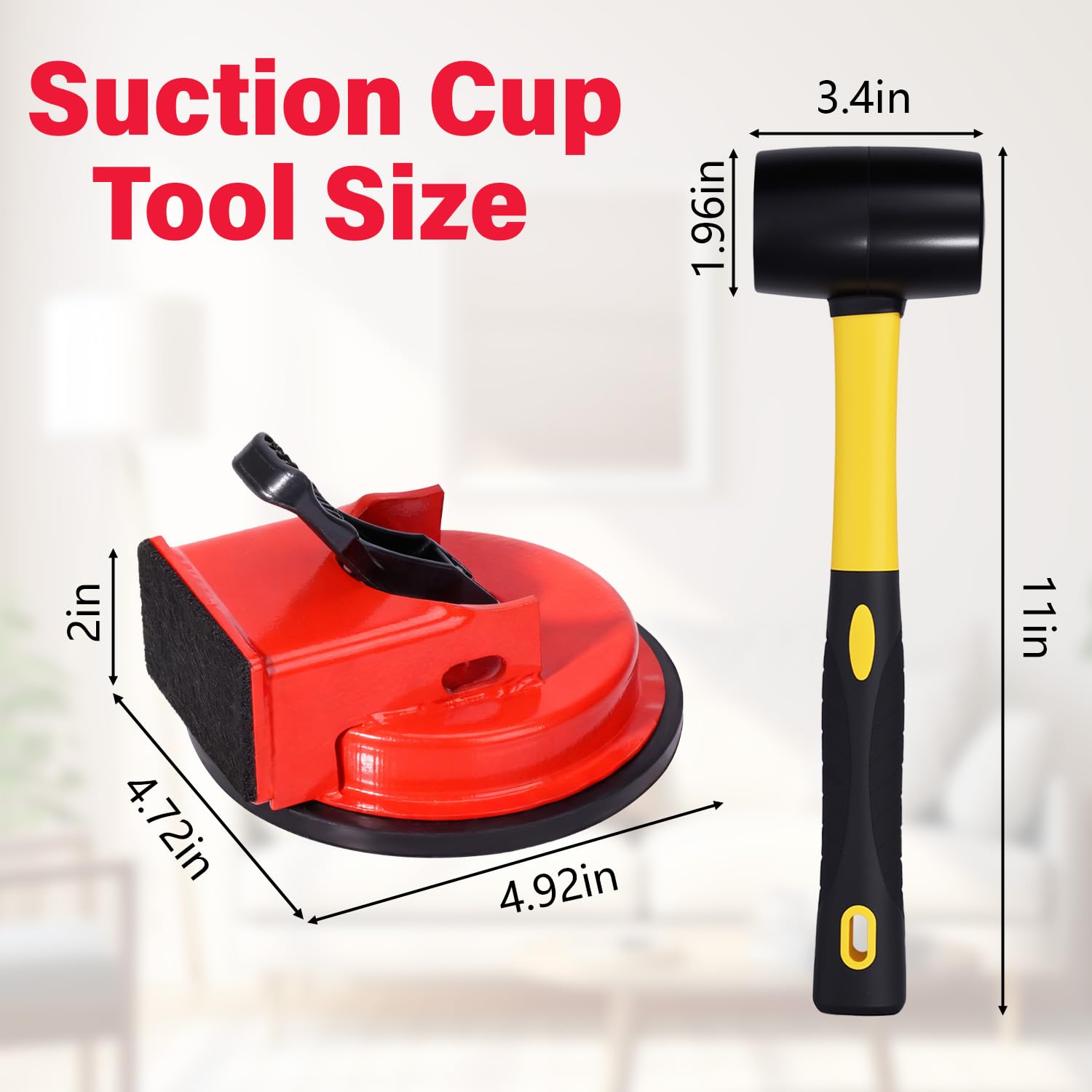 Calanytul Floor Gap Fixer Tool suction cup grips firmly on smooth floors.