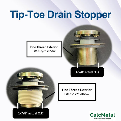 CalcMetal corrosion-resistant bath drain robust against daily use