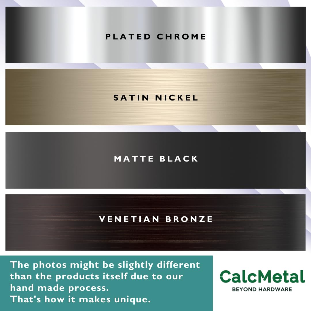 CalcMetal corrosion-resistant finish designed for humid bathroom environments.