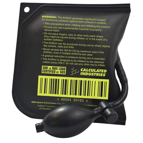 Calculated Industries AirShim one-handed operation enables quick alignments and adjustments.