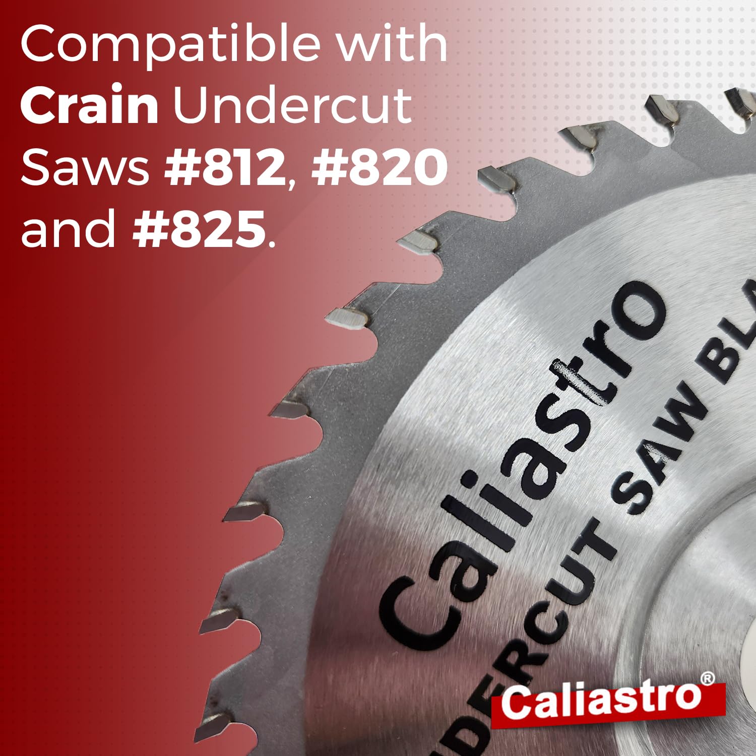 Close-up of Caliastro carbide teeth for durability