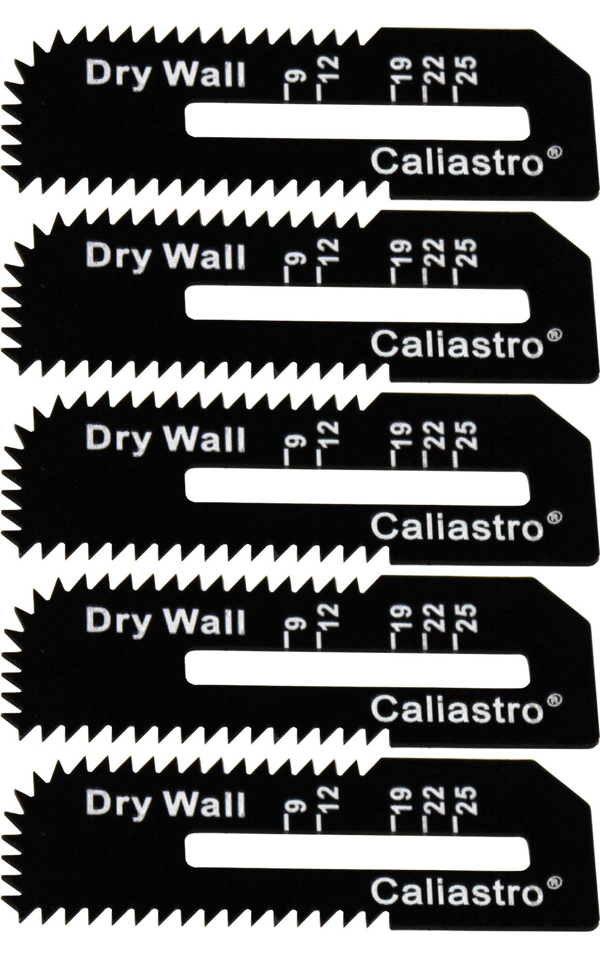Caliastro 5-pack drywall blades for precise cuts in drywall.