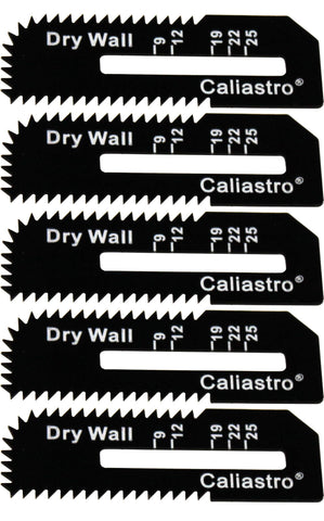 Caliastro 5-pack drywall blades for precise cuts in drywall.