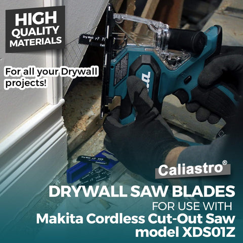Caliastro blades enabling precise straight cuts in walls.