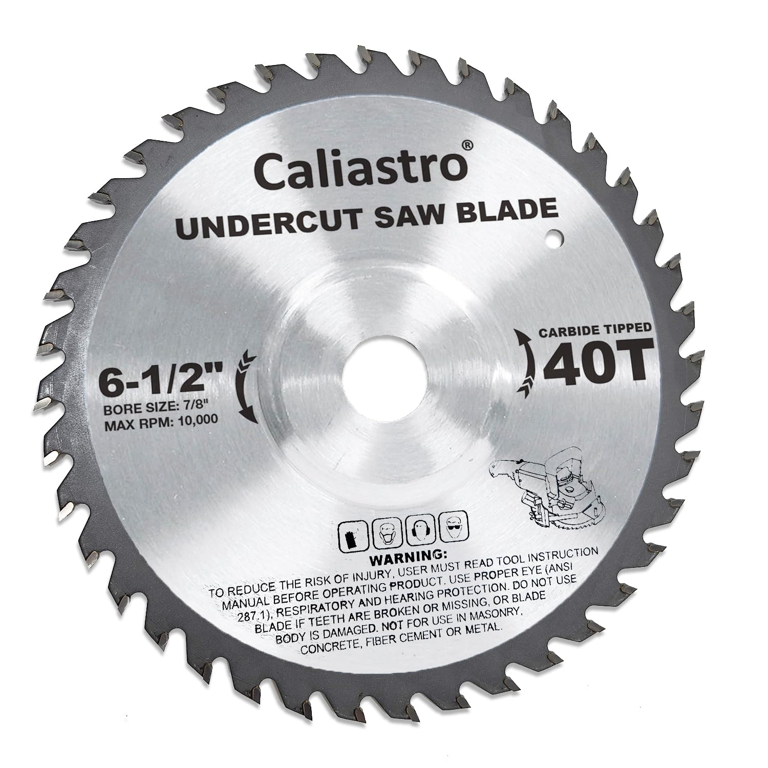 Caliastro 6-1/2-inch undercut saw blade ready for precise wood cuts