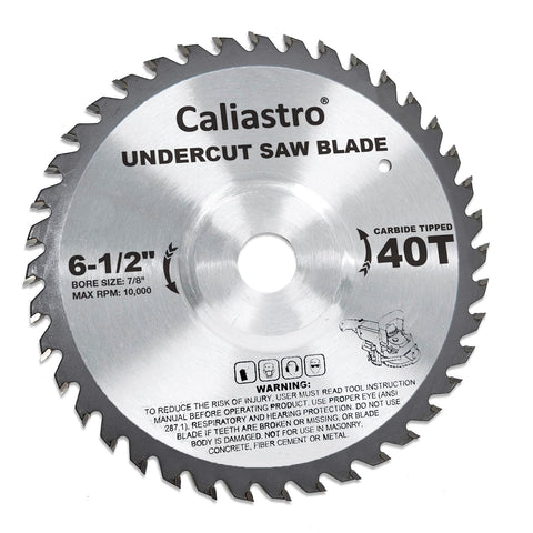 Caliastro 6-1/2-inch undercut saw blade ready for precise wood cuts