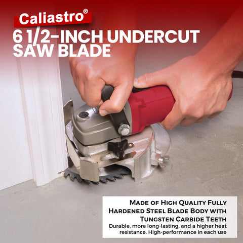 Caliastro blade in action cutting wood and drywall for jamb openings