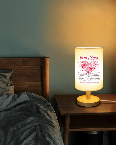 Calibron inspirational words lamp evokes sentiment and sisterly connection.