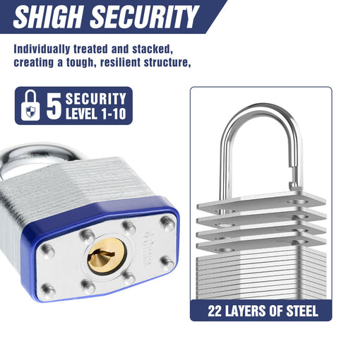 CALIDSUP hardened steel shackle resists cutting for outdoor storage and garages.