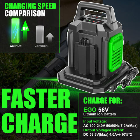 CaliHutt dual port charger with independent channels for simultaneous charging