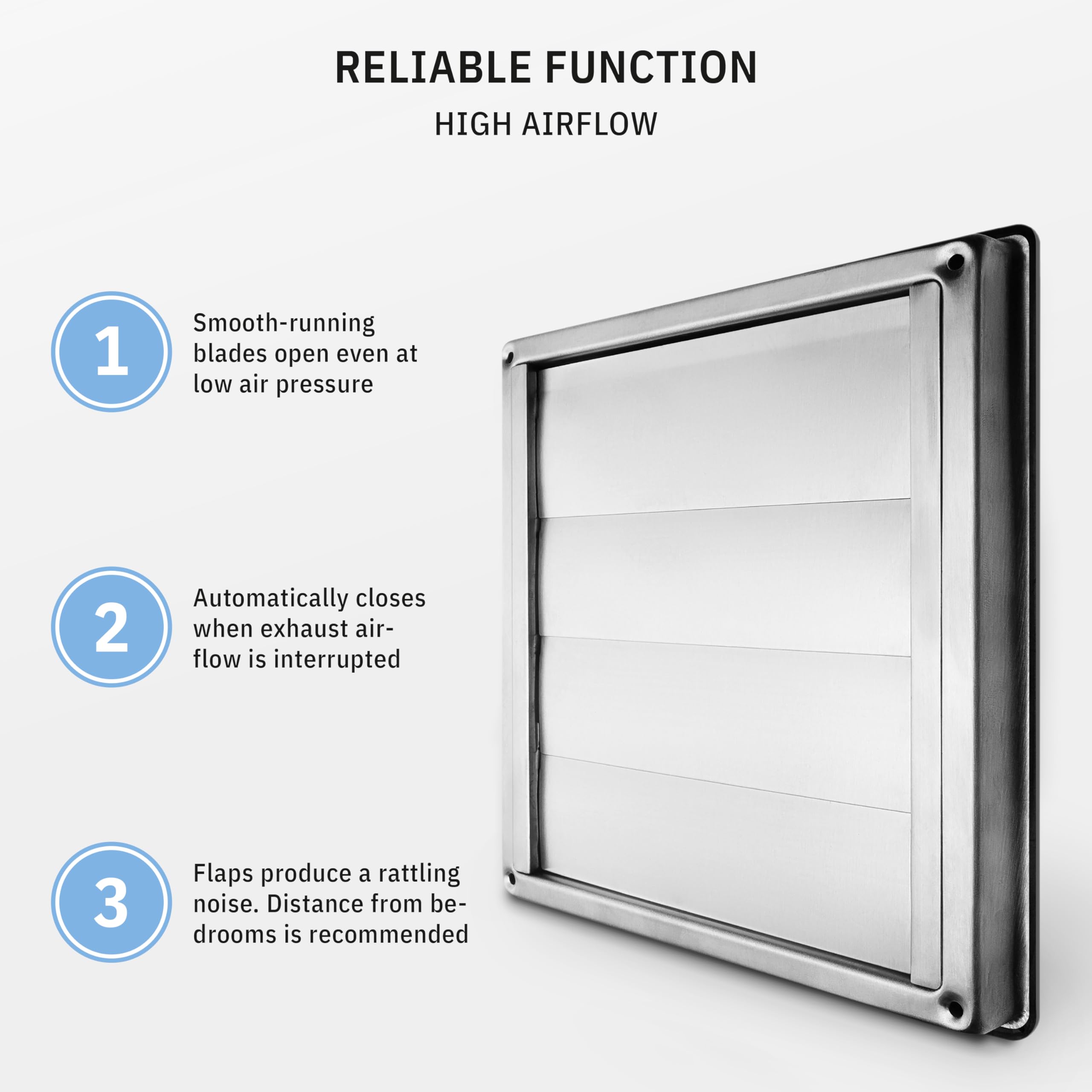 Calimaero VKE 4in vent cover wall-mounted for secure fit