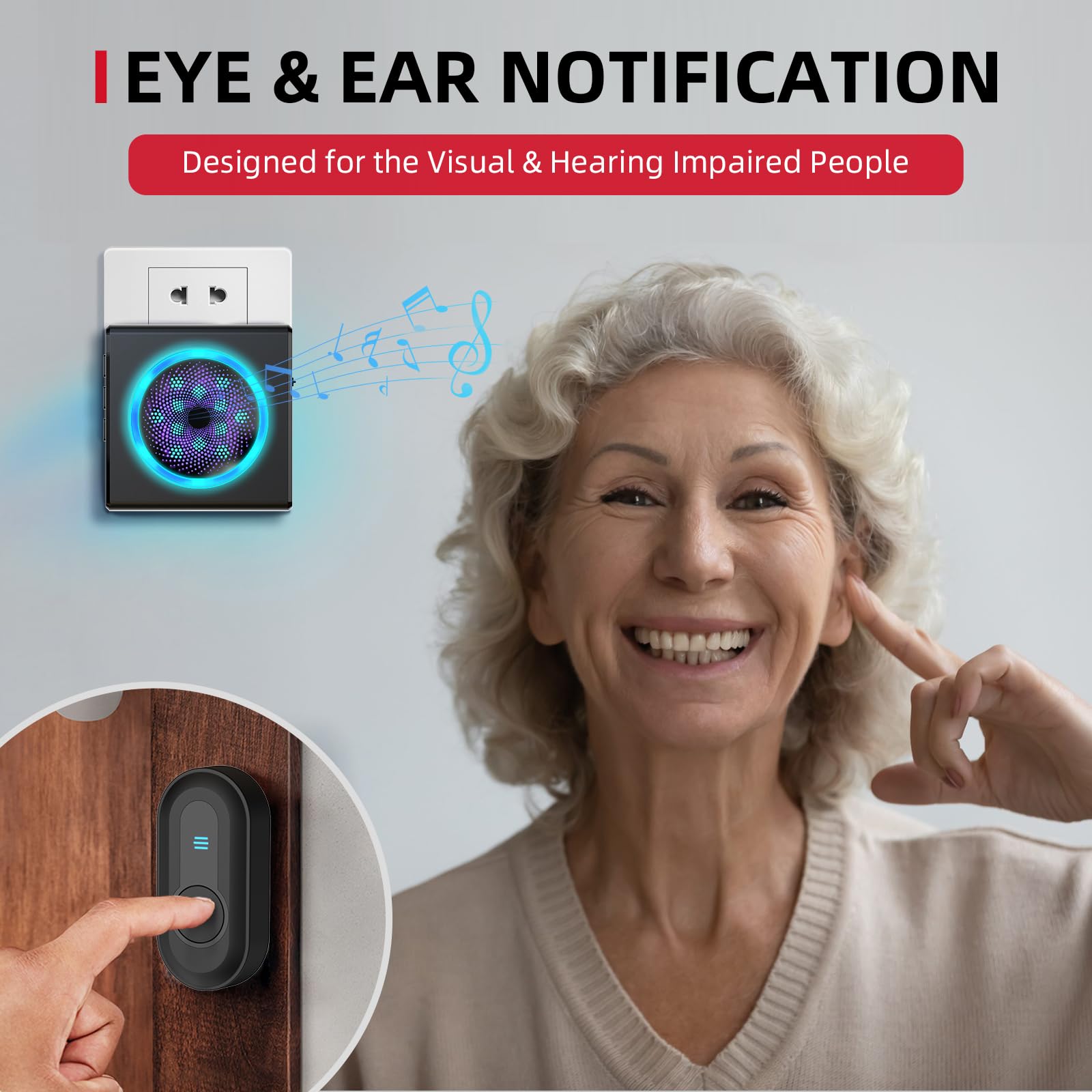 CallToU doorbell offers 55 melodies for door-specific identification.