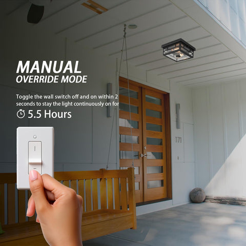 CALOKES dual E26 sockets offer flexible bulb options for porch lighting