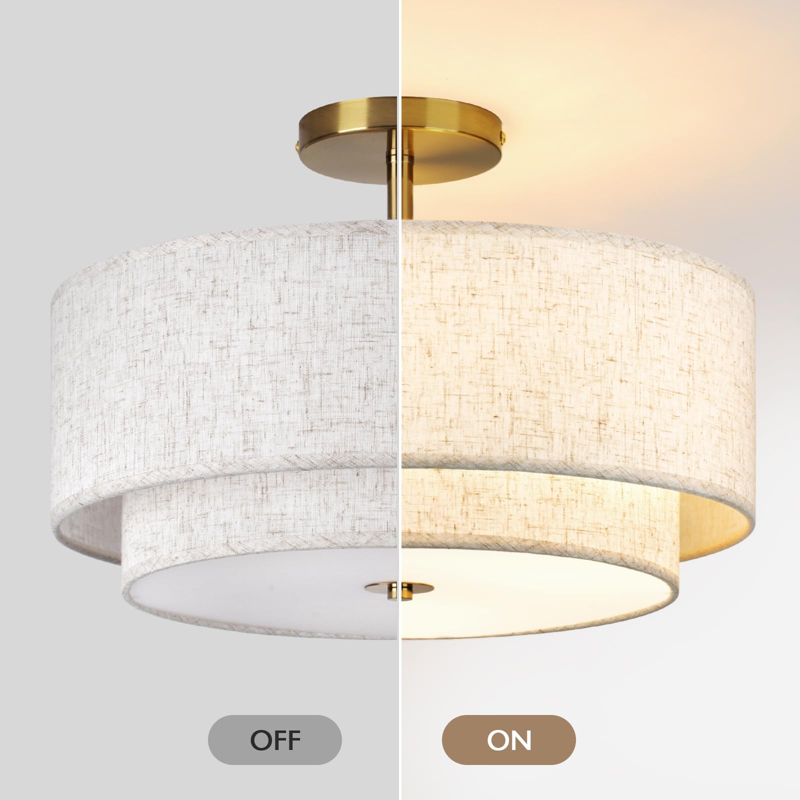 CALOKES hardwired installation provides secure, lasting ceiling lighting in living spaces.