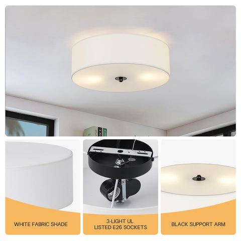 CALOKES two-socket ceiling fixture showing dual bulbs for brightened rooms