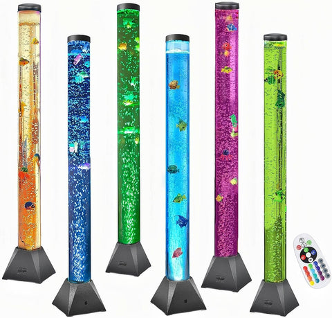CALOVER large 4ft bubble tube lamp with lifelike fish accents for immersive ambience.