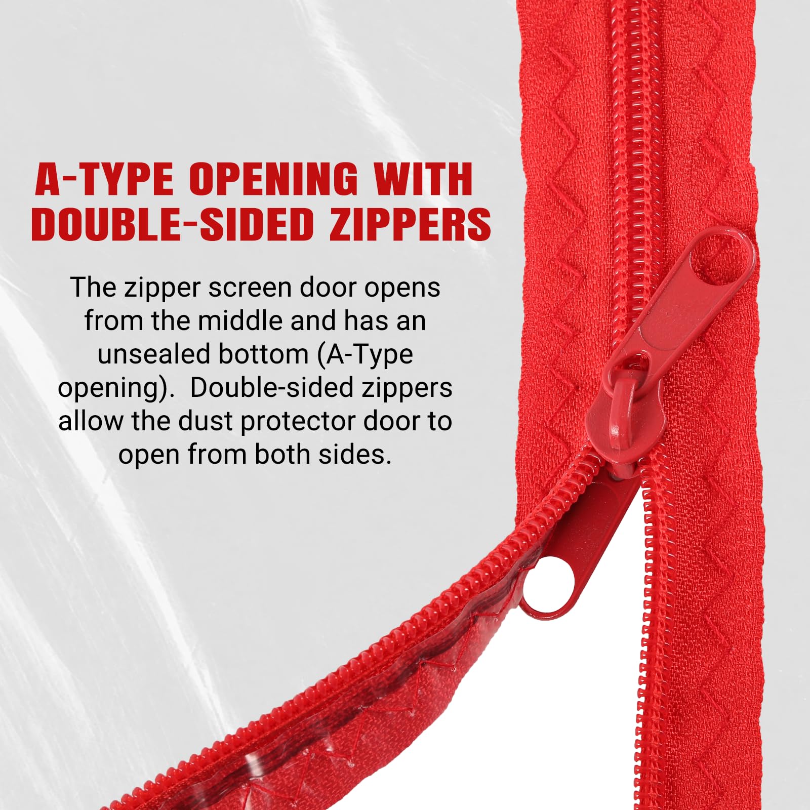CALPALMY double-sided zipper in action for easy access from either side