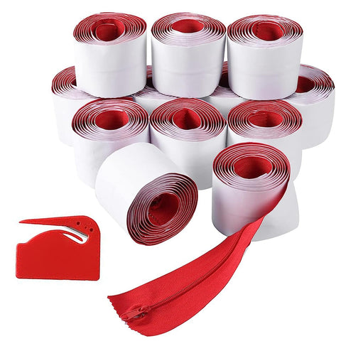 CALPALMY heavy-duty dust zippers 7 ft long for durable dust barrier in workshops.
