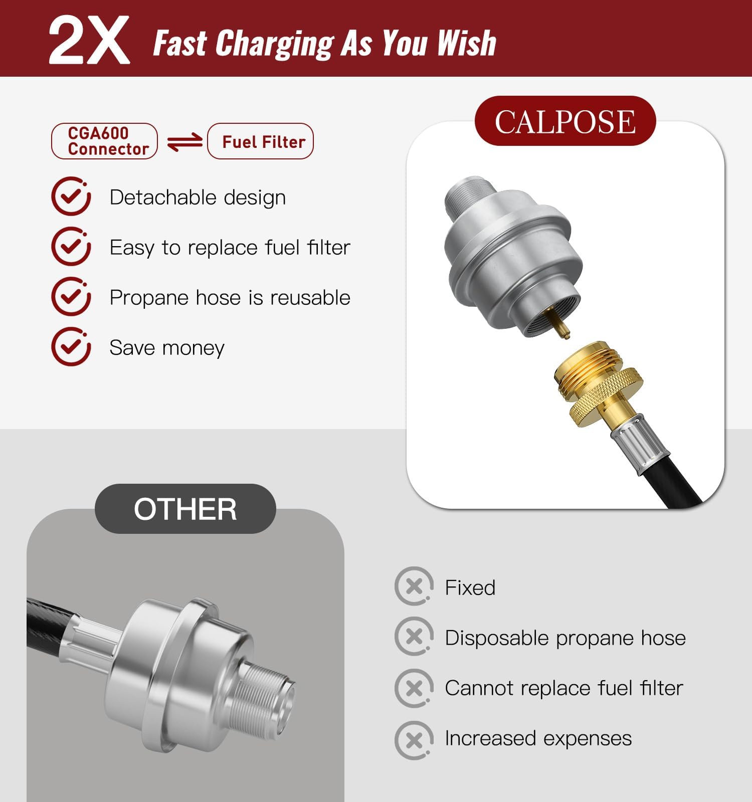 CALPOSE QCC1 Type1 connection enables quick tool-free setup
