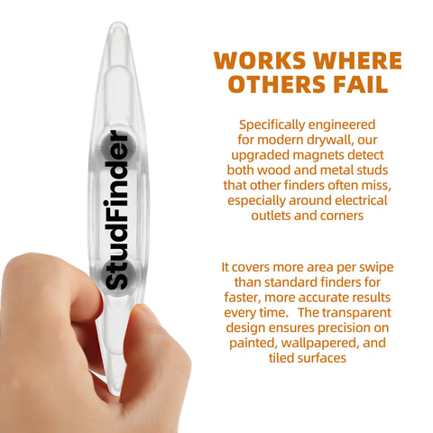 Calvana works on drywall surfaces like wallpaper and tile with clear marks.