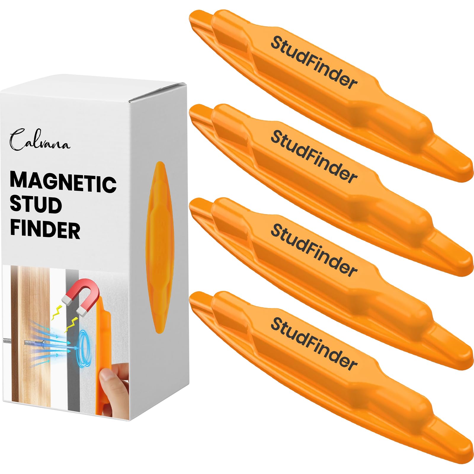 Calvana magnetic stud finder pack locating studs quickly for mounting.
