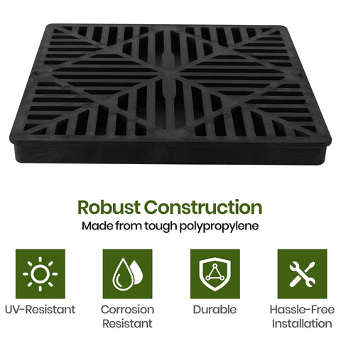 Calvana stormwater flow grate for patios and driveways with reliable drainage.