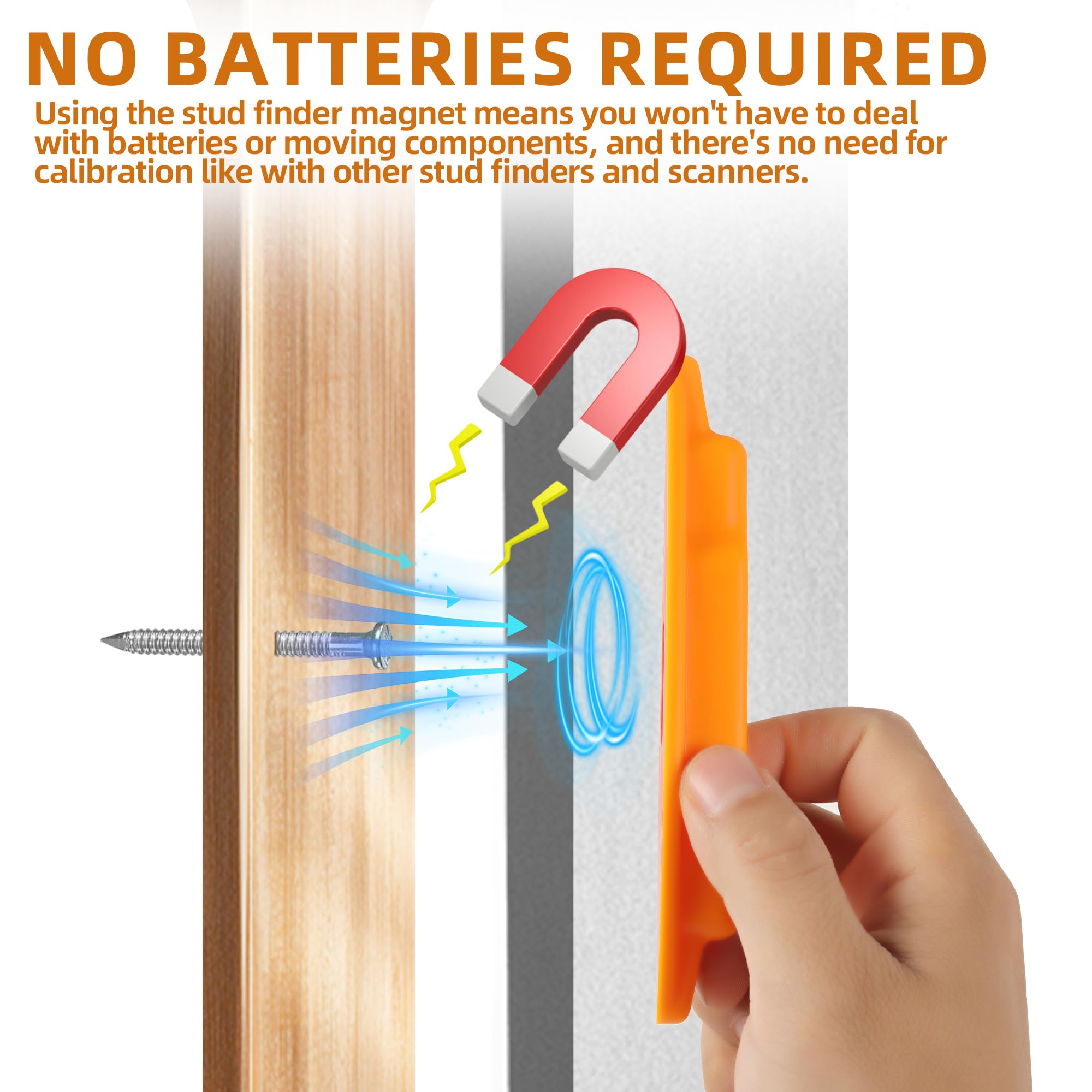 Calvana stud finder wall marking demonstrates accurate nail head detection for secure placements.