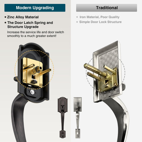 Calzibeno reversible lever design fits left and right handed doors