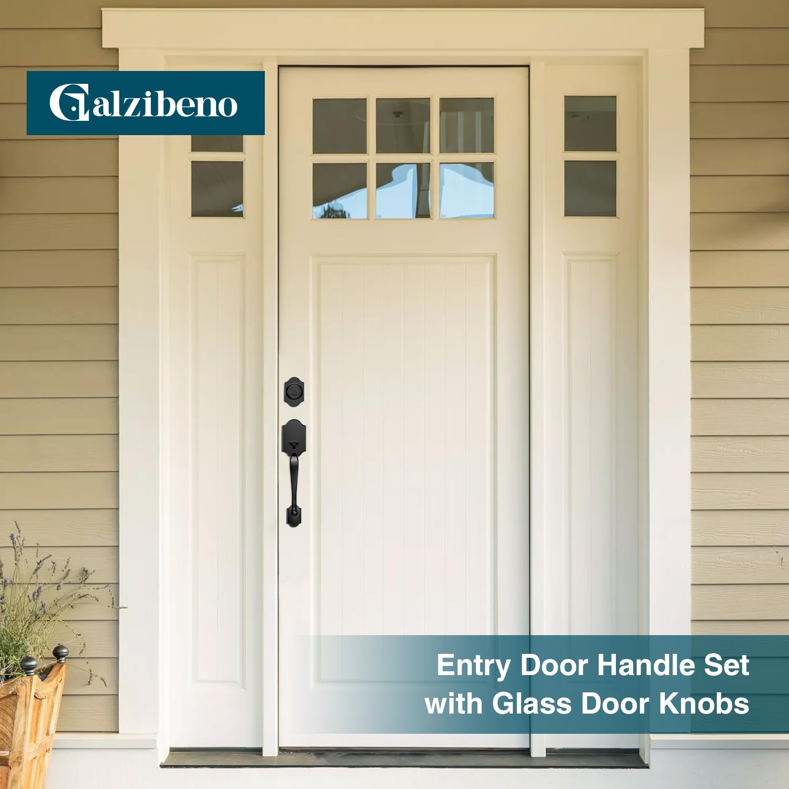 Calzibeno crystal-knob door set complements modern decor and entry appeal
