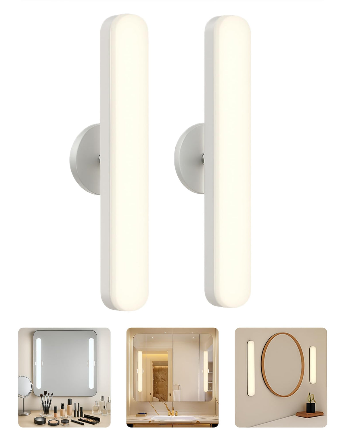 cambk wireless vanity light bar for mirror provides cordless illumination