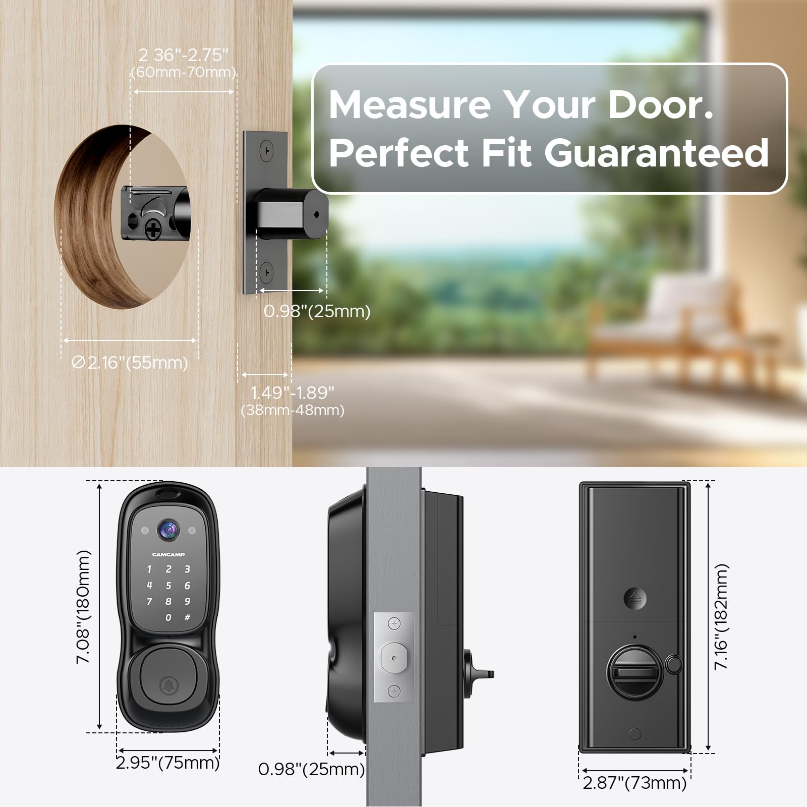 Wi-Fi connected Camcamp lock with smartphone app control for access.
