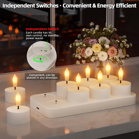 CAMCLIM compact tealights fit most holders and sconces for flexible placement
