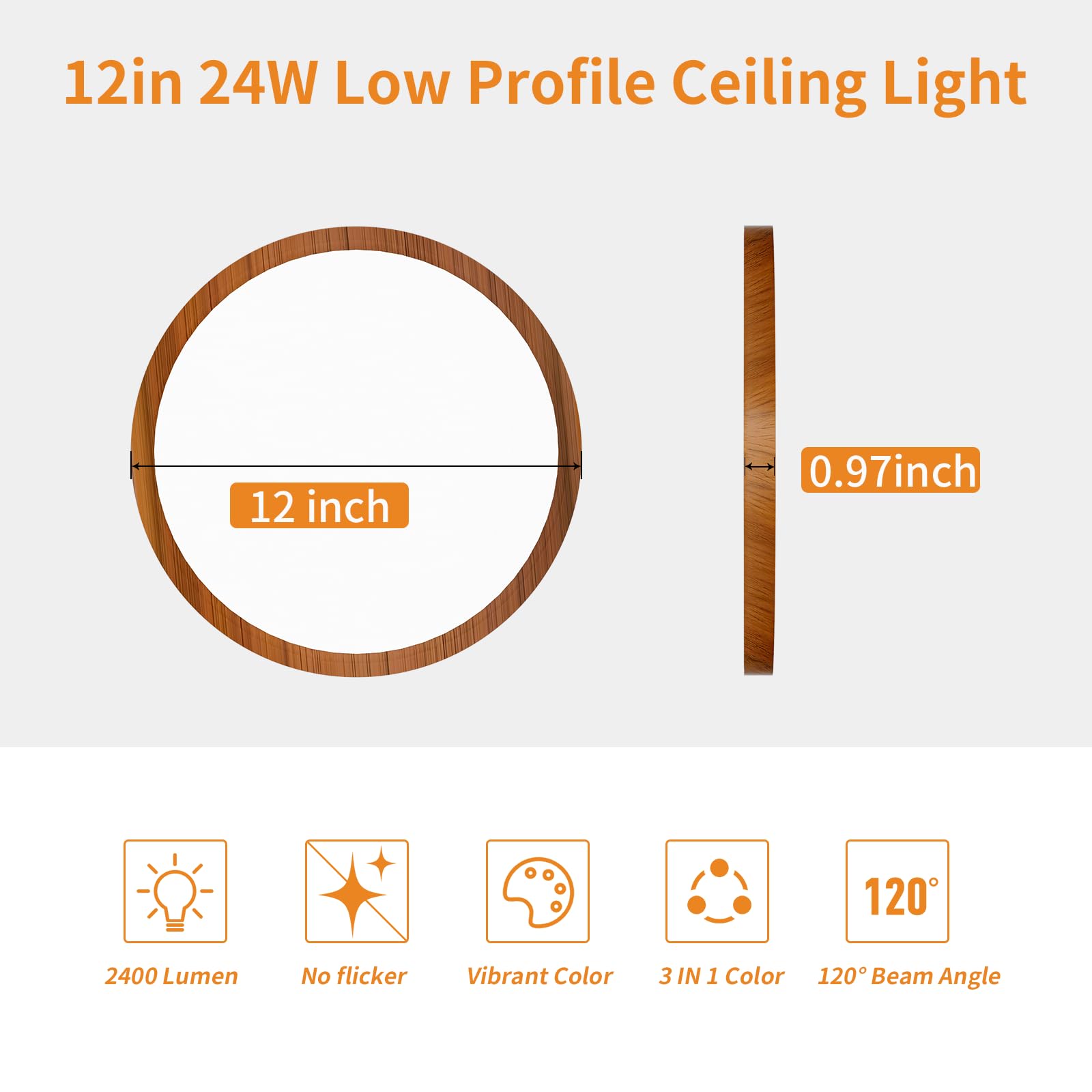 CAMCLIM 24W energy-saving design reduces electricity use with strong brightness.