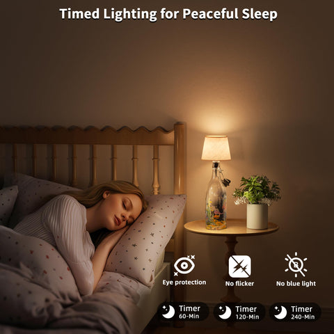 CAMCLIM linen shade creates soft, even glow on bottles