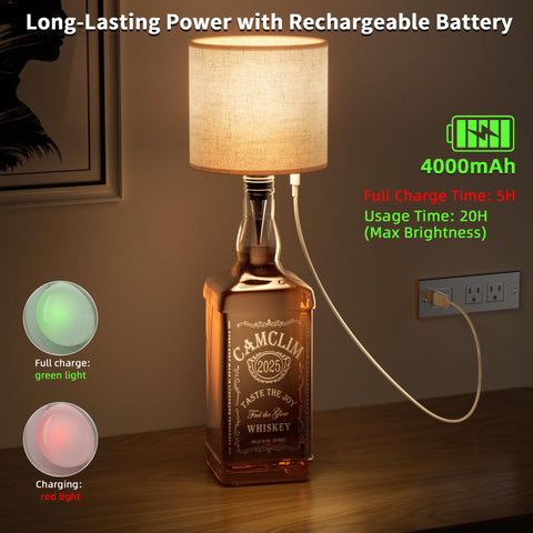 CAMCLIM outdoor-friendly bottle lamp ideal for patio or bar ambiance