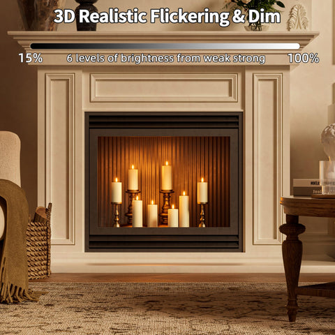 CAMCLIM outdoor waterproof candles lighting a patio scene