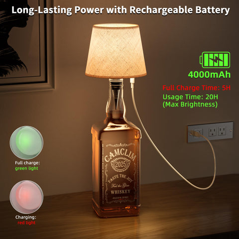 CAMCLIM set of 2 wine bottle lamps to refresh decor