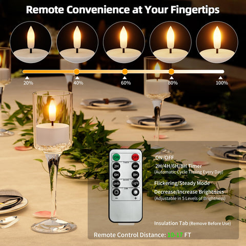 CAMCLIM six-pack tealite set suitable for weddings and decor