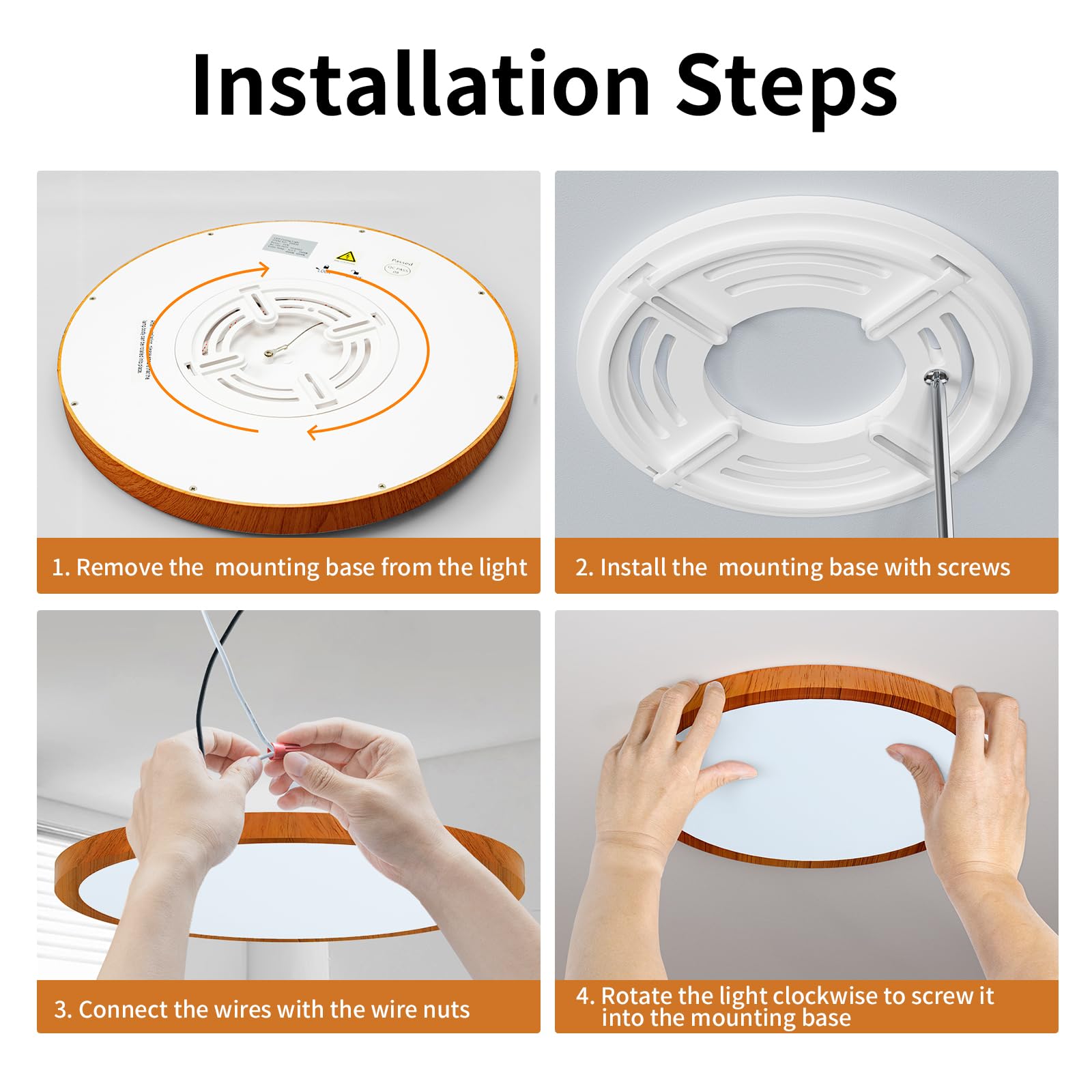 CAMCLIM two-step installation for quick ceiling mounting.