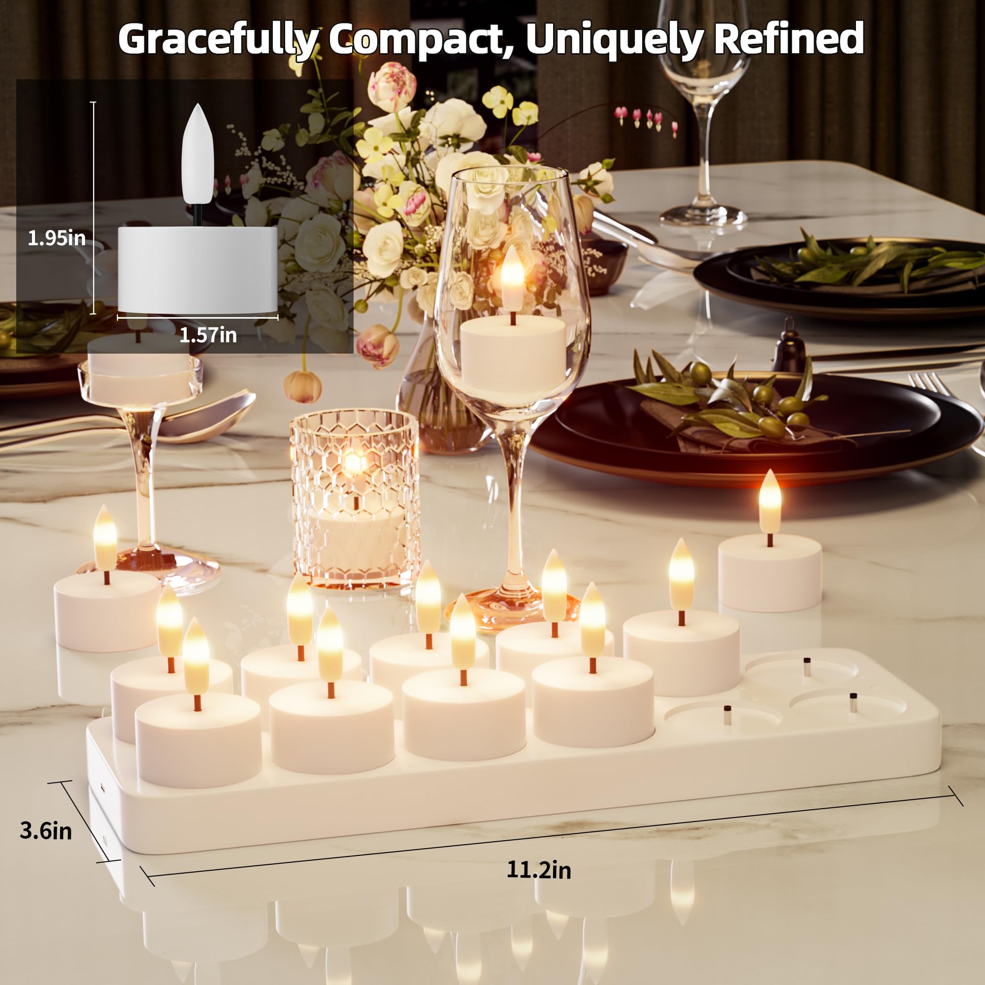 CAMCLIM tea lights enhance wedding decor with soft glow.