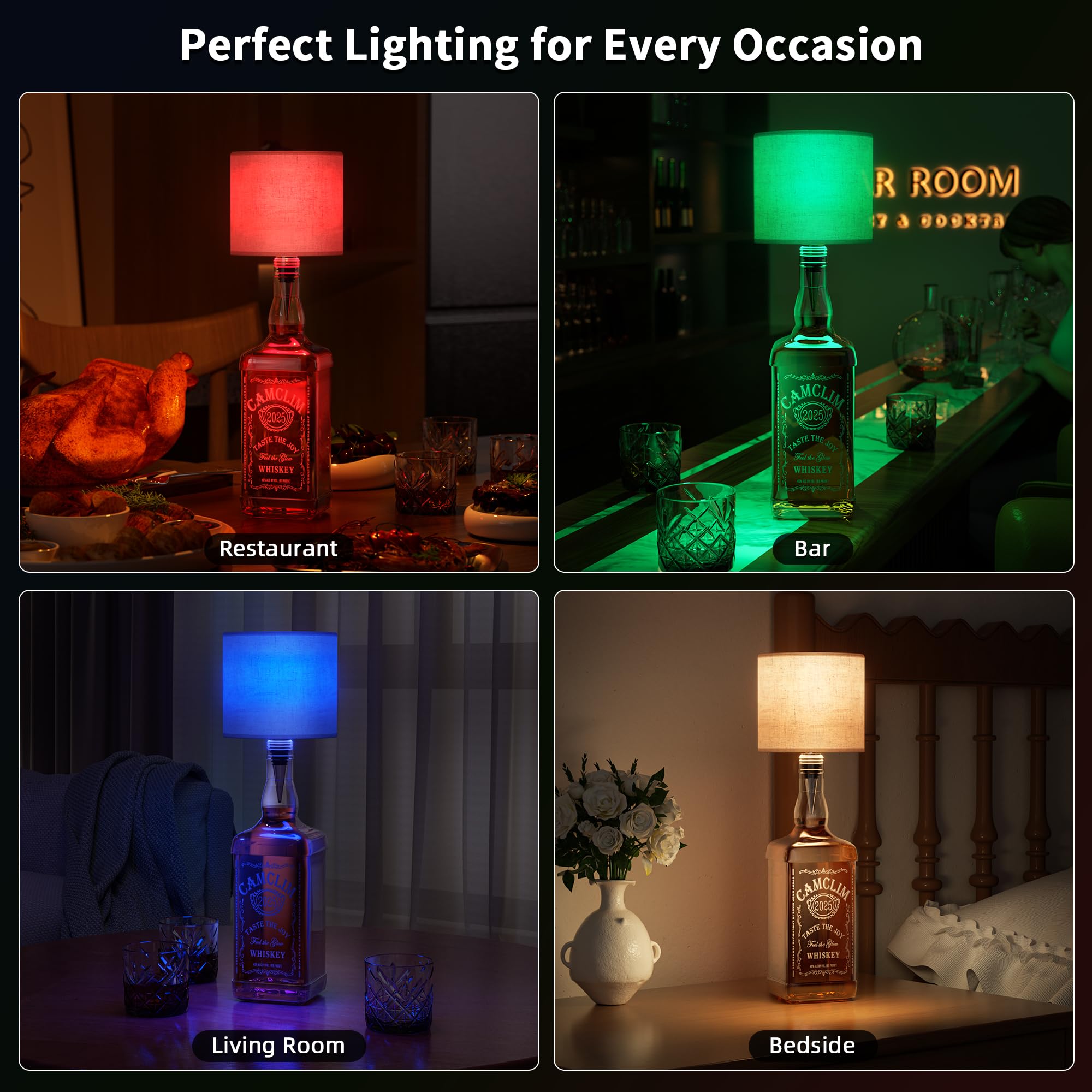 CAMCLIM wine bottle decor reimagines bottles as warm lighting accents