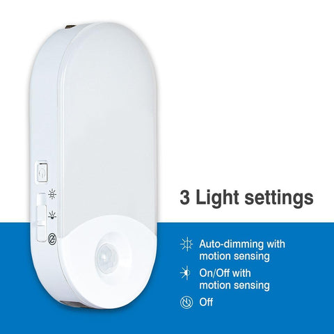 Camelion emergency light during outages provides soft white visibility.