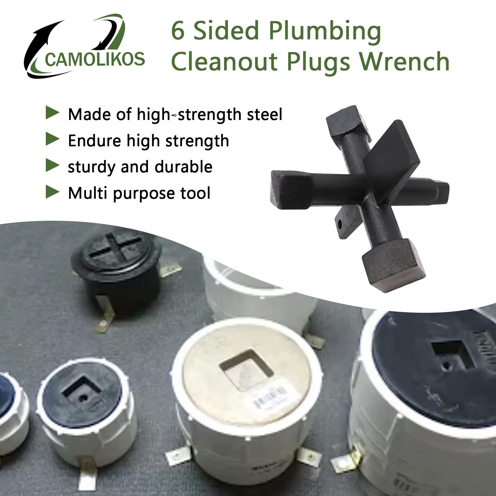 CAMOLIKOS threaded cleanouts compatibility helps resolve blocked pipes efficiently.