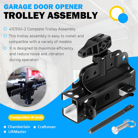 Camoo 41C5141-2 trolley assembly compatible with Chamberlain square rail drives