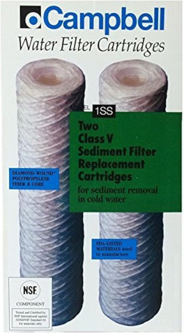 Campbell 1SS sediment filter front view captures fine particles for clearer water